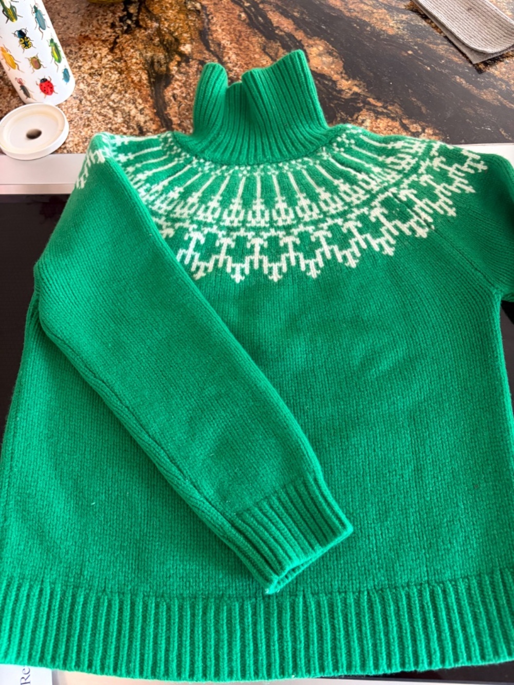 Tory Burch Sport Green Turtleneck Sweater - Picture 4 of 4